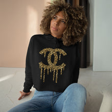 Load image into Gallery viewer, Cheetah Logo Drip Cropped Sweatshirt
