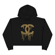 Load image into Gallery viewer, Cheetah Logo Drip Cropped Sweatshirt
