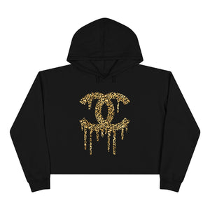 Cheetah Logo Drip Cropped Sweatshirt