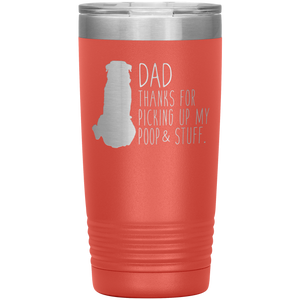 Rottweiler, Dad Thanks For Picking Up My Poop, 20oz Tumbler