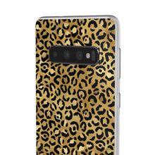 Load image into Gallery viewer, Gold Cheetah Leopard Print Flexi Phone Case
