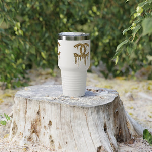 Cheetah Print CC Drip Logo, 30oz Tumbler