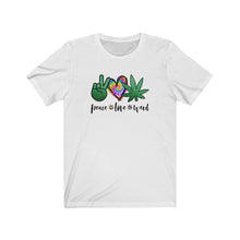 Load image into Gallery viewer, Peace Love and Weed, Unisex Tee
