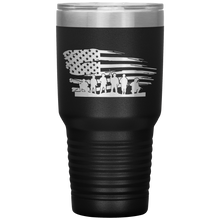 Load image into Gallery viewer, Distressed American Flag with Soldiers, 30oz Tumbler

