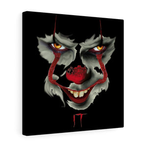 Creepy Clown Face, Canvas Wrap
