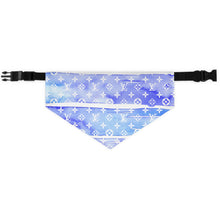Load image into Gallery viewer, Inspired Blue Watercolor Pet Bandana Collar
