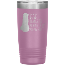 Load image into Gallery viewer, Rottweiler, Dad Thanks For Picking Up My Poop, 20oz Tumbler
