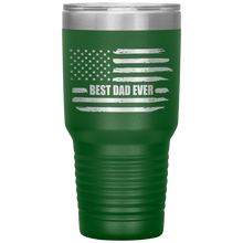 Load image into Gallery viewer, Best Dad Ever, Distressed Flag, 30oz Tumbler
