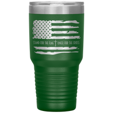 Load image into Gallery viewer, Stand for the Flag Kneel for the Cross, 30oz Tumbler
