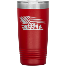 Load image into Gallery viewer, American Flag and Soldiers, 20oz Tumbler
