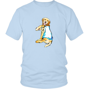 Golden Retriever I Love Mom Tattoo Dog Unisex Tee
