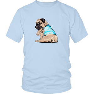Pug I Love Mom Tattoo Dog Unisex Tee