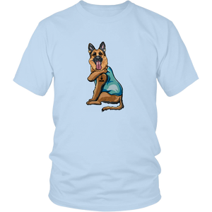 German Shepherd I Love Mom Tattoo Unisex Tee
