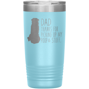 Rottweiler, Dad Thanks For Picking Up My Poop, 20oz Tumbler