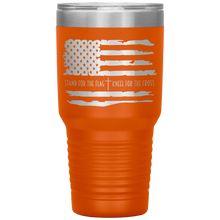 Load image into Gallery viewer, Stand for the Flag Kneel for the Cross, 30oz Tumbler
