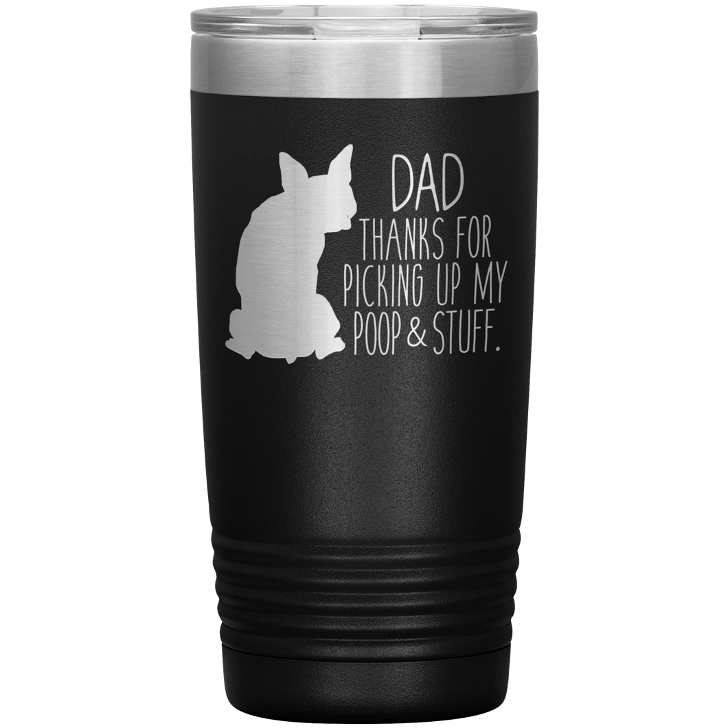 Boston Terrier Dad Thanks For Picking Up My Poop, 20oz Tumbler