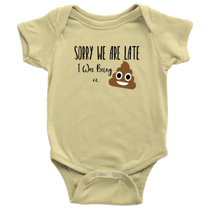 Sorry We are Late, Onesie