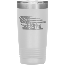 Load image into Gallery viewer, American Flag and Soldiers, 20oz Tumbler
