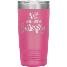 Load image into Gallery viewer, Anti-Social Butterfly, 20oz Tumbler

