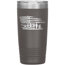 Load image into Gallery viewer, American Flag and Soldiers, 20oz Tumbler

