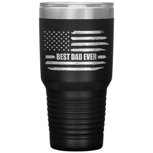 Best Dad Ever, Distressed Flag, 30oz Tumbler