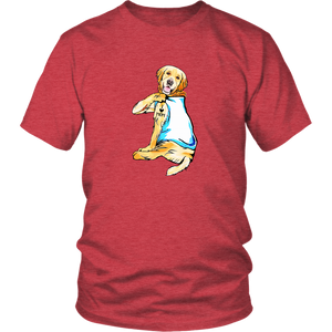 Golden Retriever I Love Mom Tattoo Dog Unisex Tee